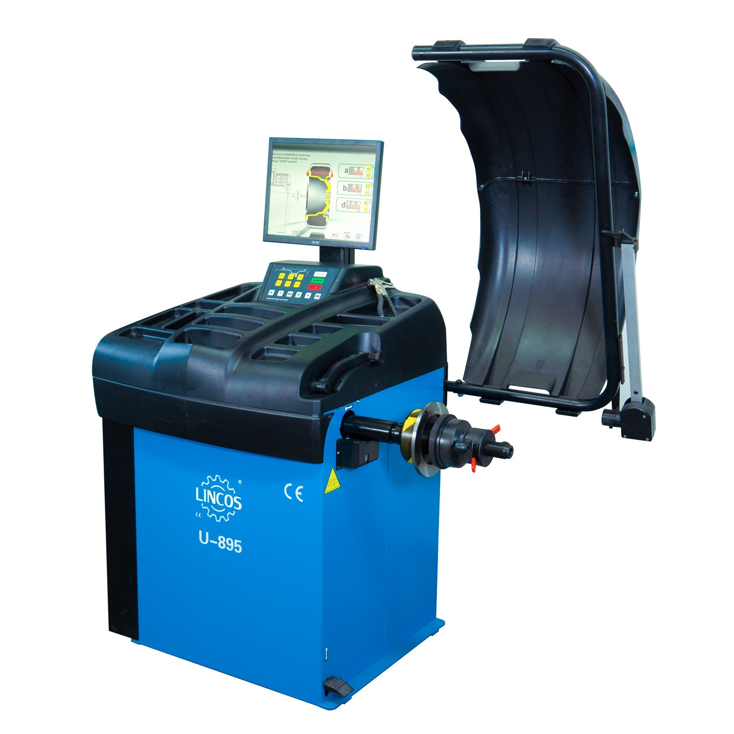 Vyvažovačka kolies automatická, LCD displej, laserové umiestnenie závažia Vyvažovačka kolies automatická, LCD displej, laserové umiestnenie závažia