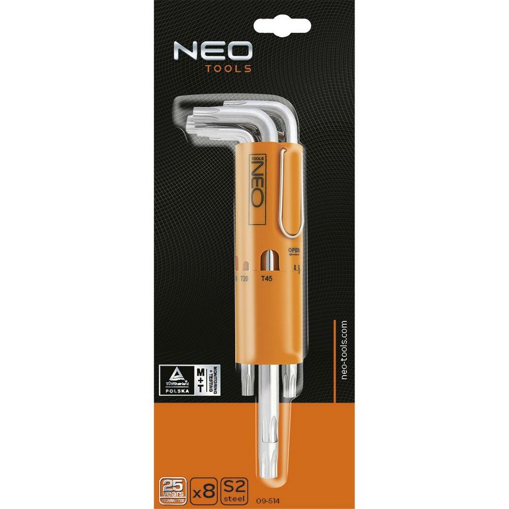 Sada TORX L-klíčů T10-T50, 8ks Sada TORX L-klíčů T10-T50, 8ks