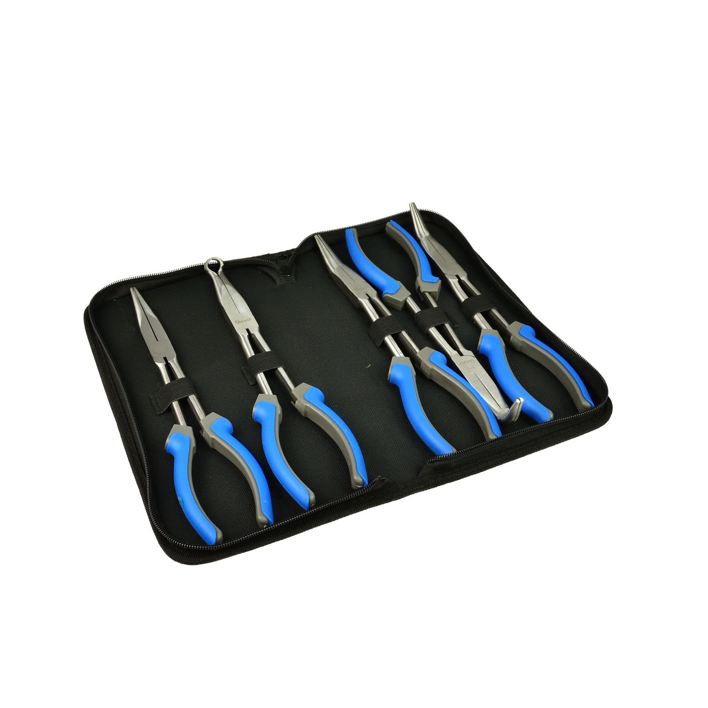 Set 5 clești cu vârf lung. Lungime: 280 mm Set 5 clești cu vârf lung. Lungime: 280 mm