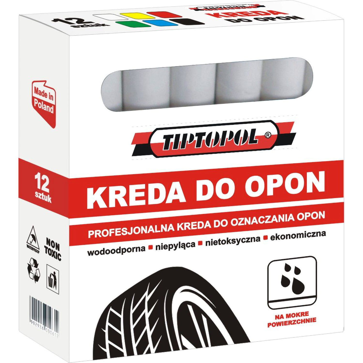 Křída na značkování pneumatik, bílá, voděodolná Křída na značkování pneumatik, bílá, voděodolná