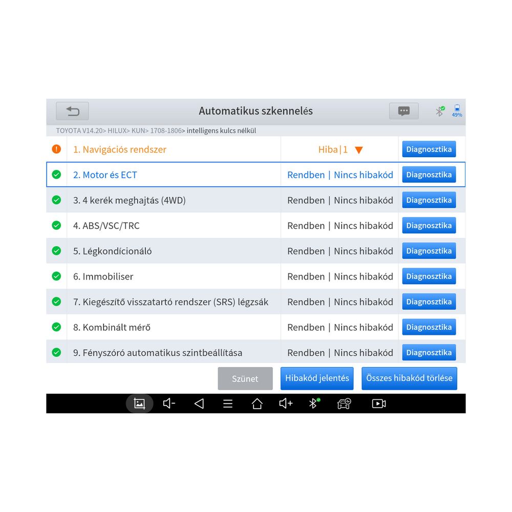 Diagnostický systém pre autá H6EB OBD II, Wifi pripojenie Diagnostický systém pre autá H6EB OBD II, Wifi pripojenie