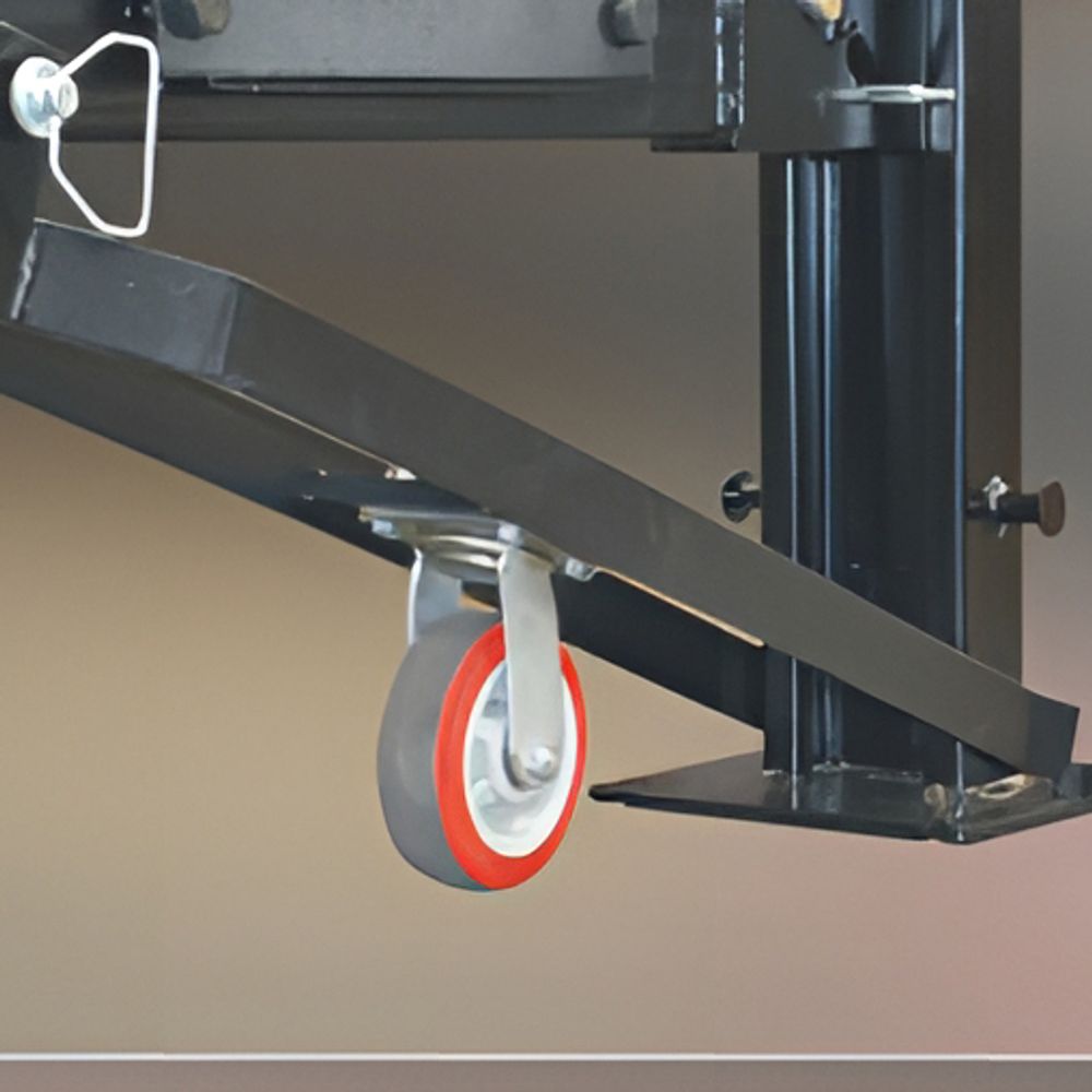 Four-post lift with 4t load capacity, central manual safety lock release, mobile kit Four-post lift with 4t load capacity, central manual safety lock release, mobile kit