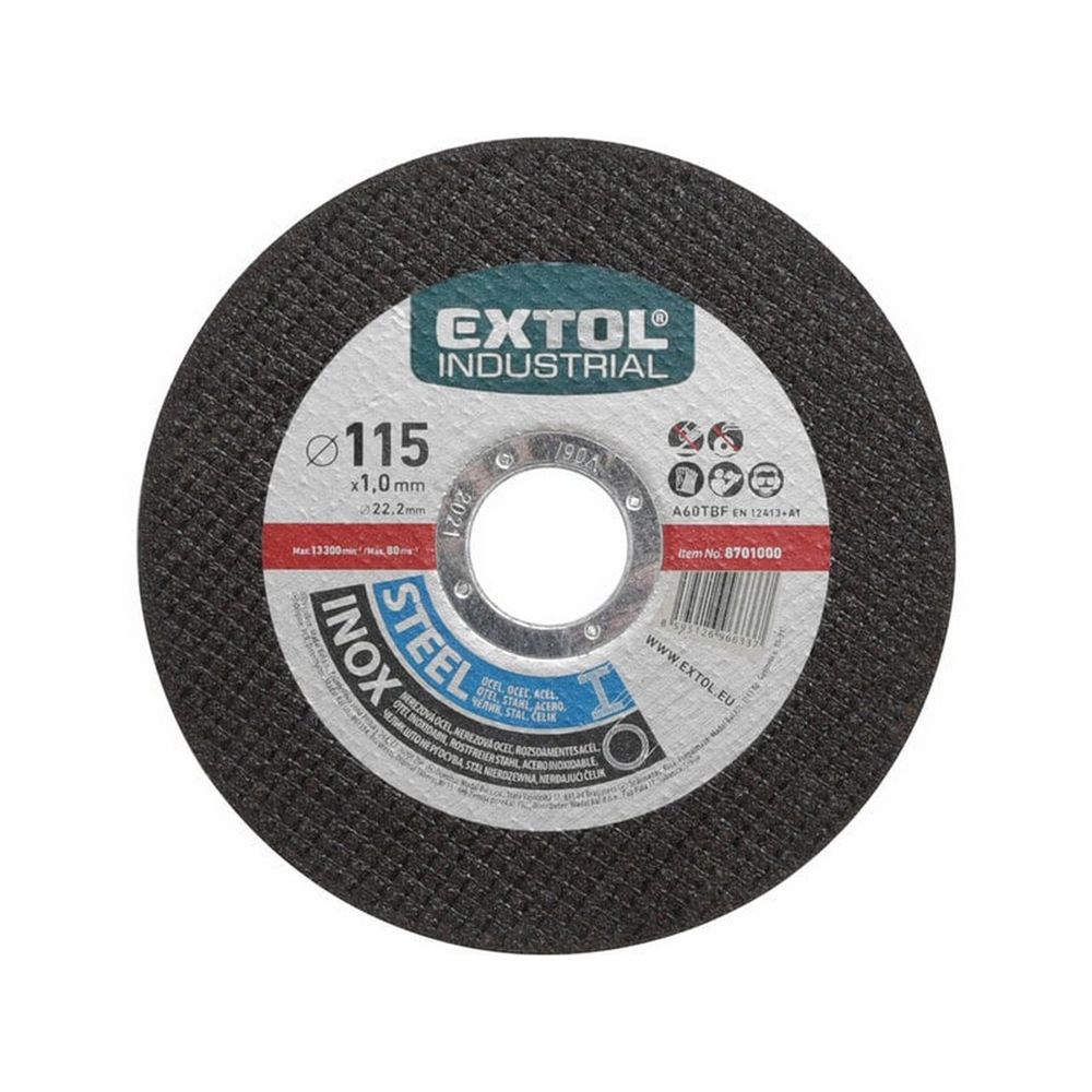 Kotúč rezný na oceľ a antikoro 115x1.0mm, EXTOL INDUSTRIAL Kotúč rezný na oceľ a antikoro 115x1.0mm, EXTOL INDUSTRIAL