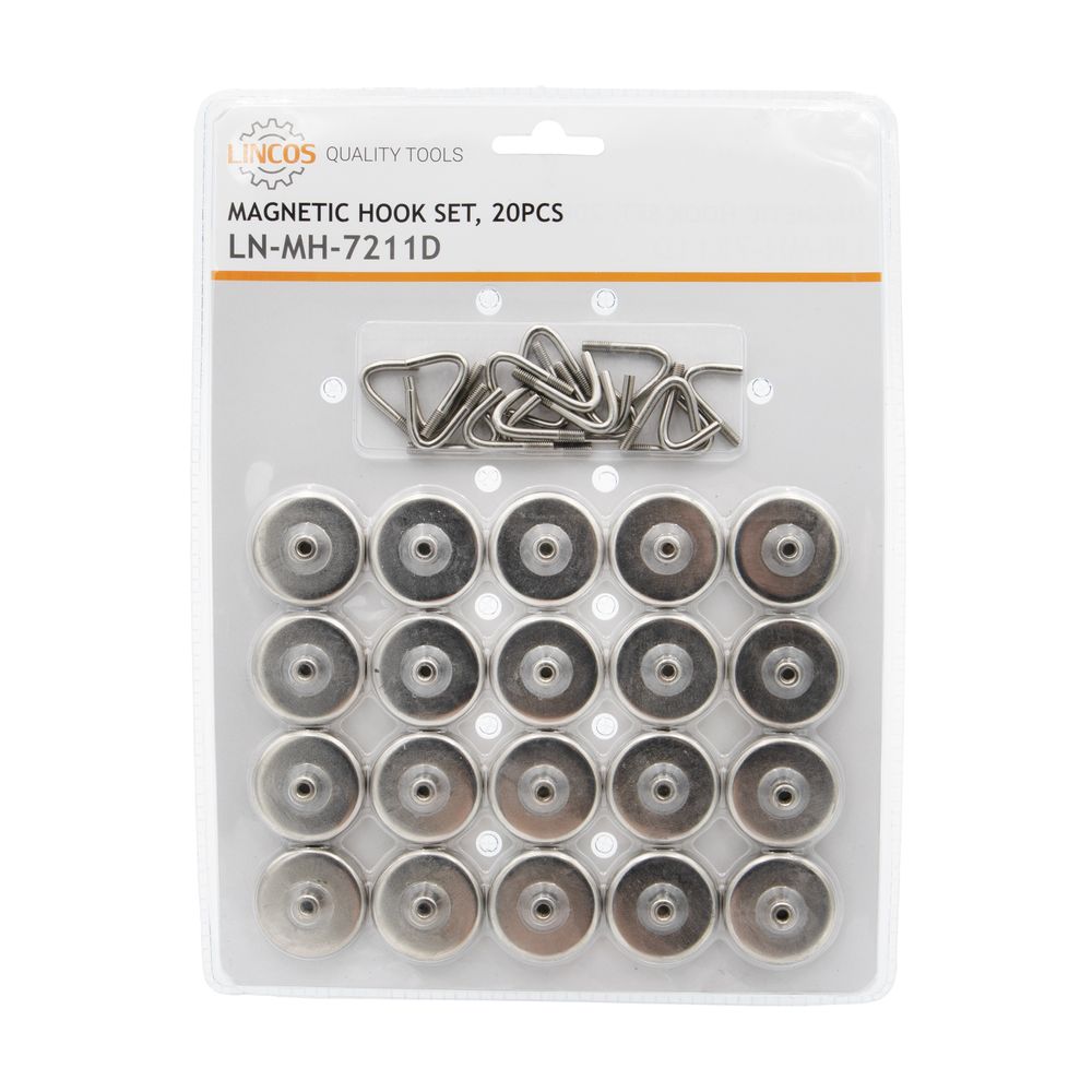 Sada magnetických háků, 38mm, 20ks Sada magnetických háků, 38mm, 20ks