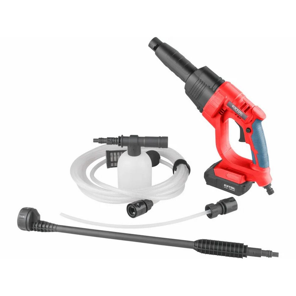 Tlakový čistič akumulátorový, 1x 2Ah Li-ion, 2.4A nabíječka, 120 l/h, 22bar Tlakový čistič akumulátorový, 1x 2Ah Li-ion, 2.4A nabíječka, 120 l/h, 22bar