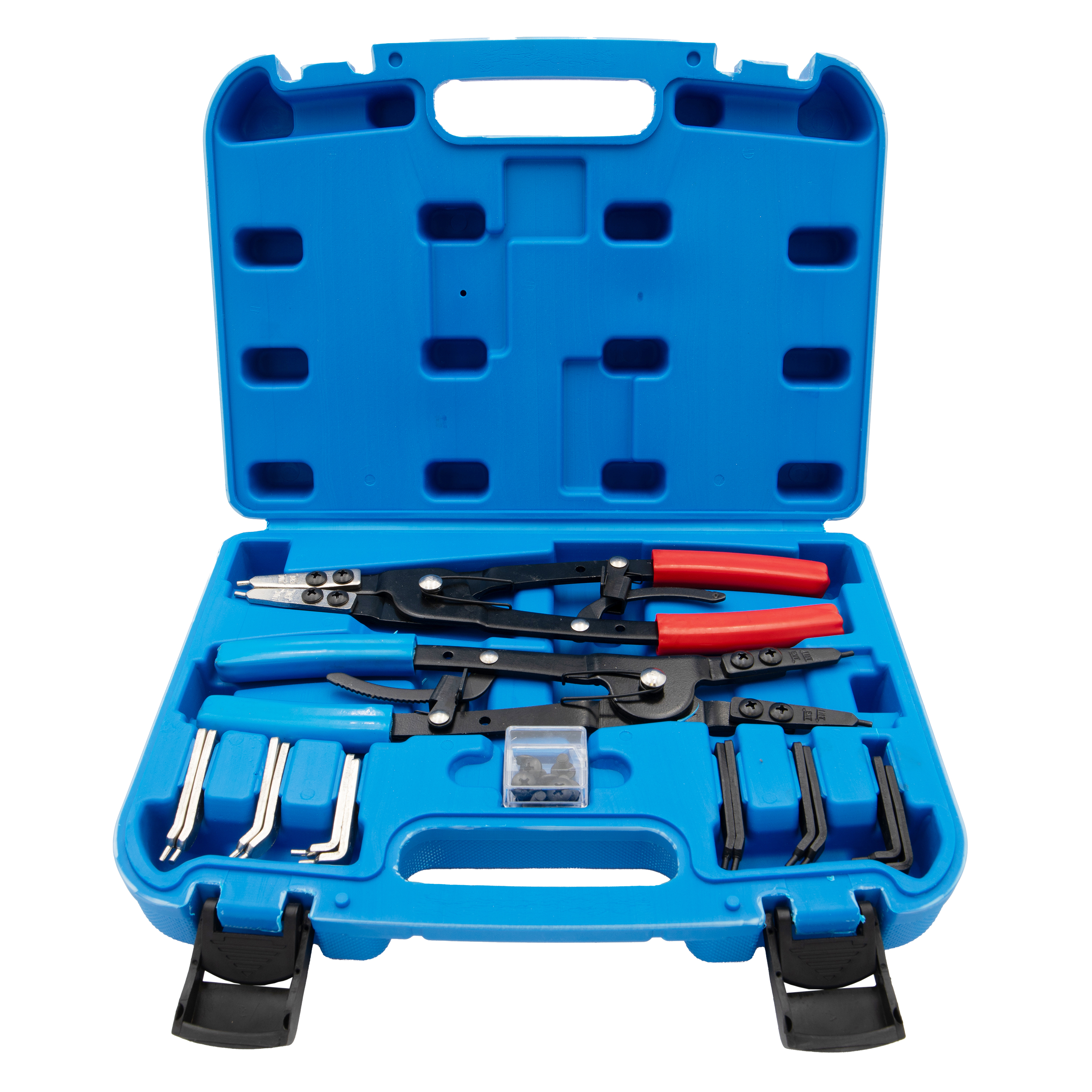 Circlip plier set with changeable tips Circlip plier set with changeable tips