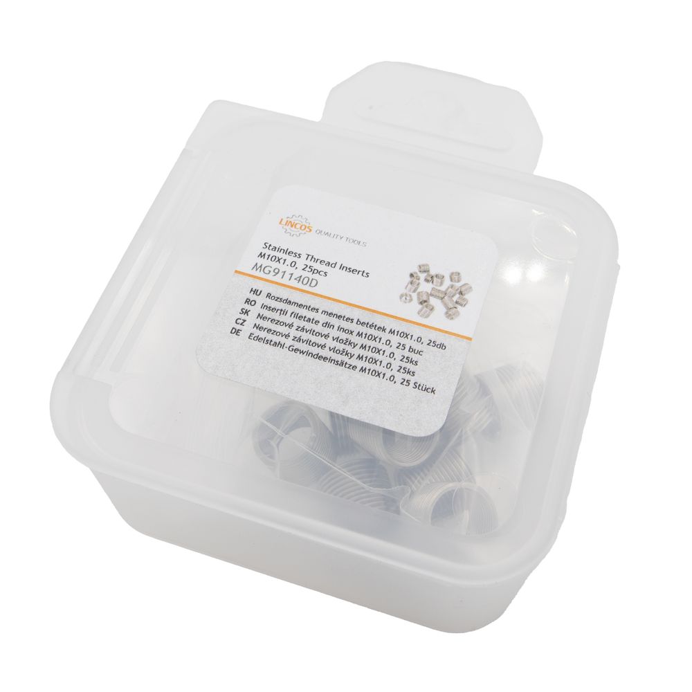 Stainless Thread Inserts M10X1.0, 25pcs, helicoil Stainless Thread Inserts M10X1.0, 25pcs, helicoil