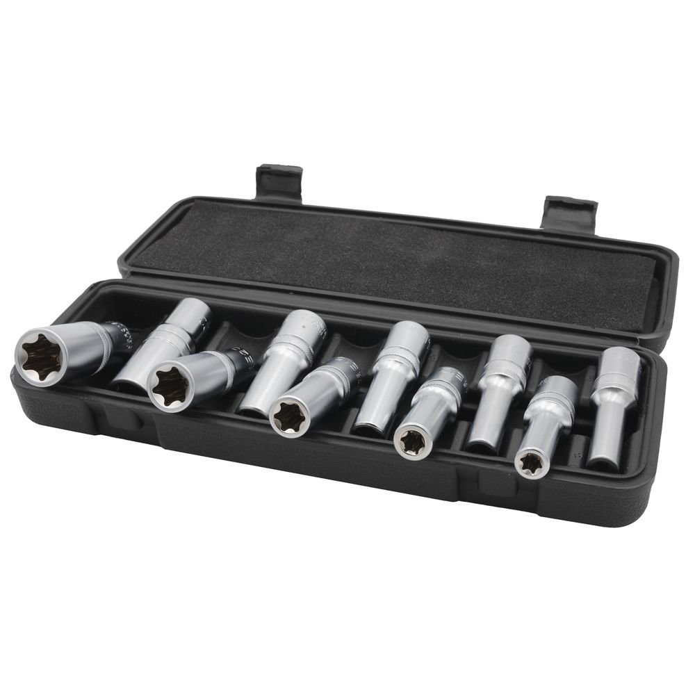 Set tubulare E-torx, E8-E24,patrat de 1/2", 10 buc Set tubulare E-torx, E8-E24,patrat de 1/2", 10 buc