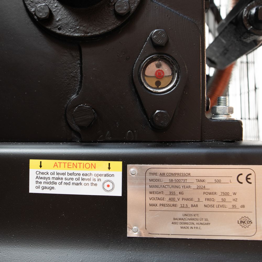 Luftkompressor, 500L, 7,5KW, 12,5bar Luftkompressor, 500L, 7,5KW, 12,5bar