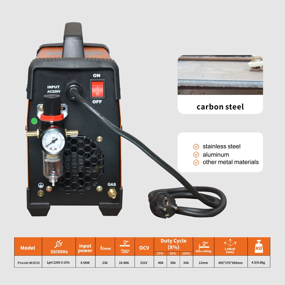 FireJet 40 ECO plazmavágó gép, 220V/50Hz/1PH FireJet 40 ECO plazmavágó gép, 220V/50Hz/1PH