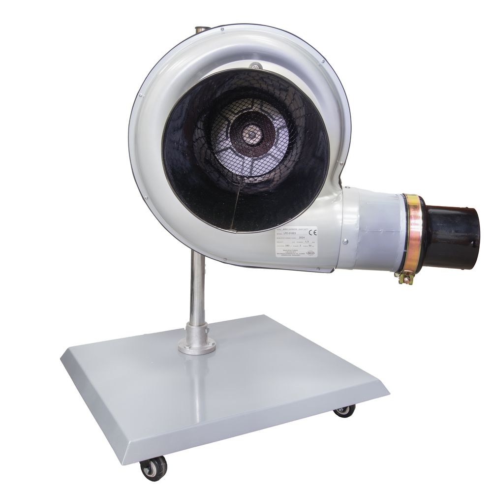 Mobile exhaust gas extractor 2300 m³/h, heavy-duty type, 1.5kW Mobile exhaust gas extractor 2300 m³/h, heavy-duty type, 1.5kW