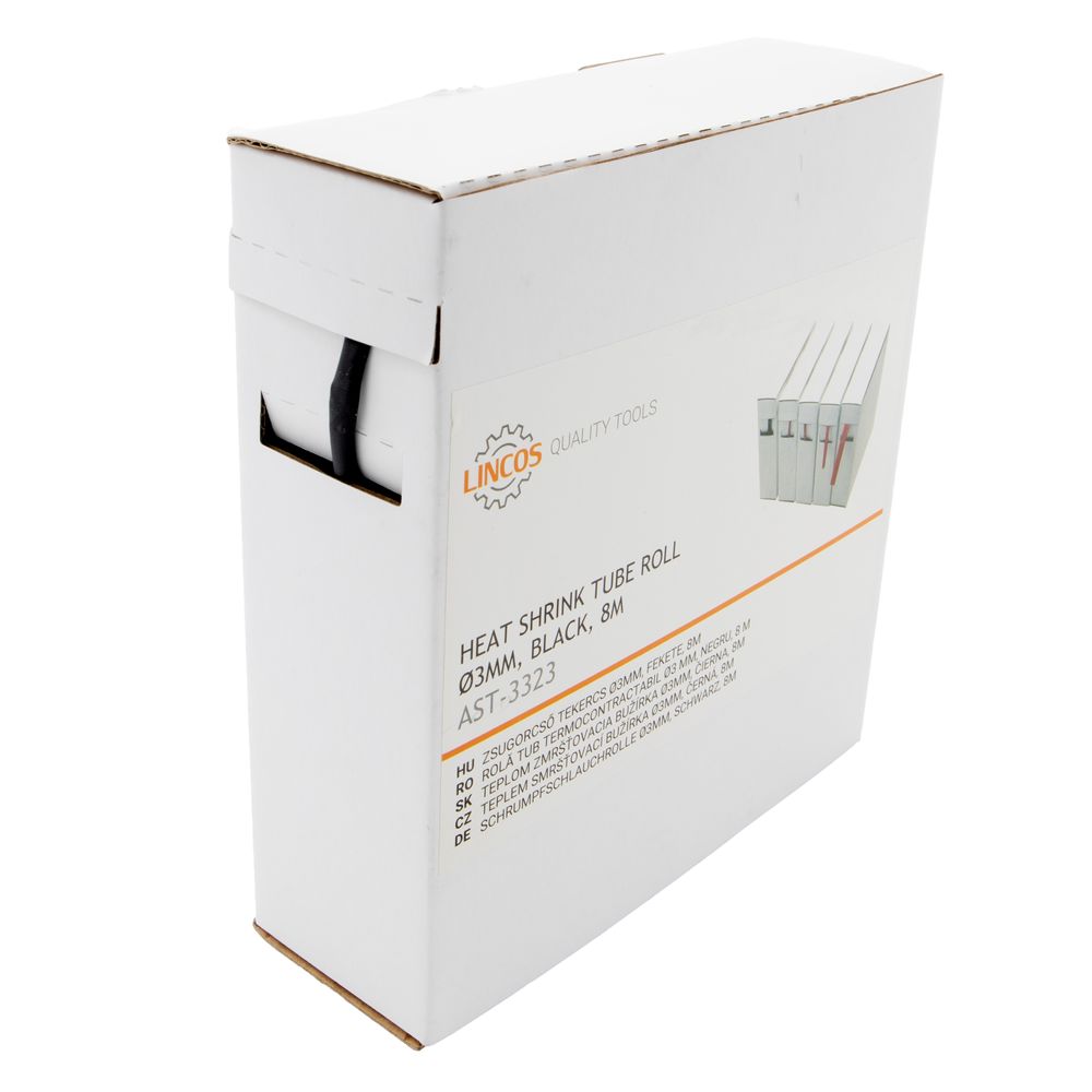 Tub termocontractabil tip rola, ø3mm, negru, 8m Tub termocontractabil tip rola, ø3mm, negru, 8m