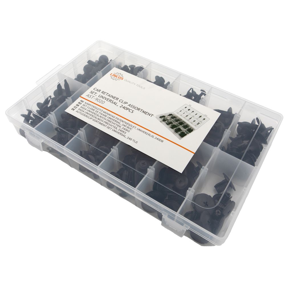 Car retainer clip assortment set, universal, 240pcs Car retainer clip assortment set, universal, 240pcs