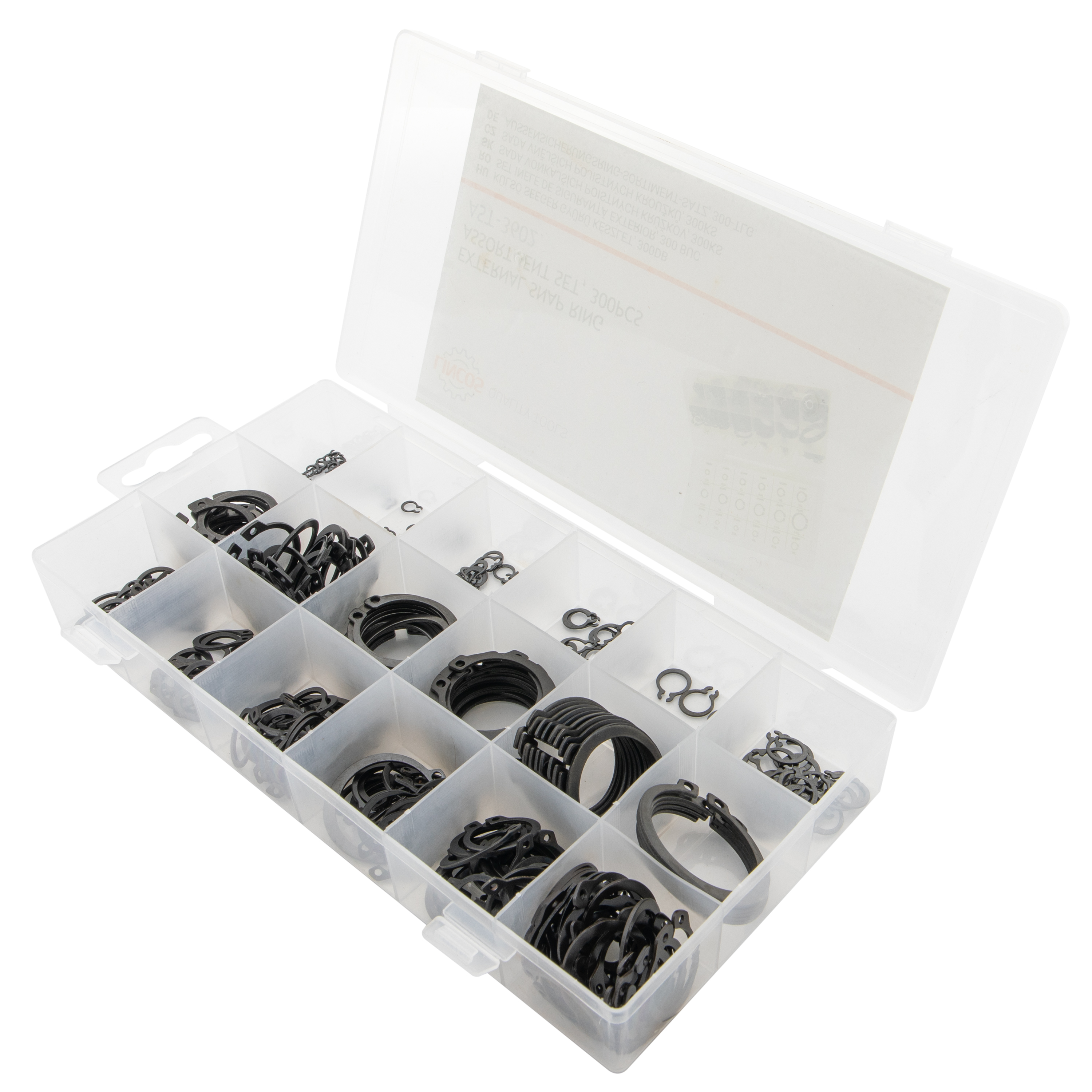 Set sigurante Seeger exterioare, 300 buc Set sigurante Seeger exterioare, 300 buc