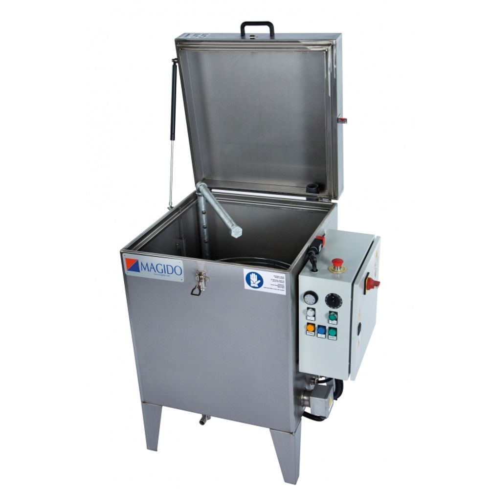 Automatische Teilewaschmaschine mit Heißwasser und biologisch abbaubarem Reinigungsmittel, 400 V Automatische Teilewaschmaschine mit Heißwasser und biologisch abbaubarem Reinigungsmittel, 400 V