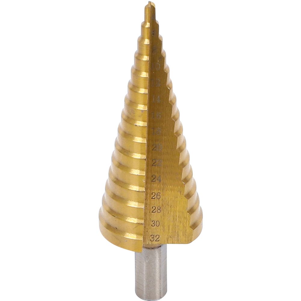 Lépcsős fúró, titán-nitrid bevonattal, Ø 4 - 32mm Lépcsős fúró, titán-nitrid bevonattal, Ø 4 - 32mm