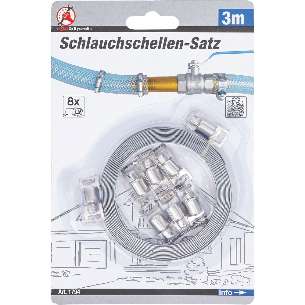 Hose Clip Set, "endless strap" 3 m Hose Clip Set, "endless strap" 3 m