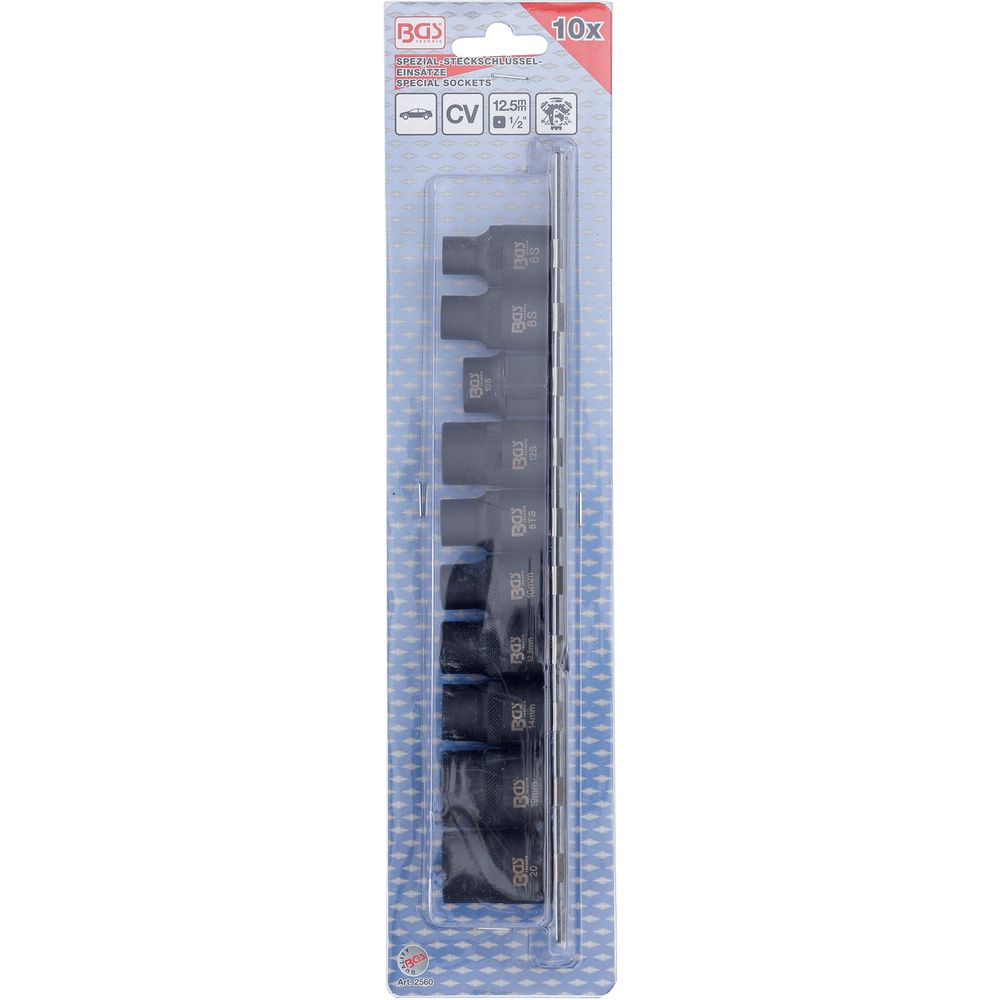 Special Car Sockets, 3-/5-/6-/10-point, 10 pcs. Special Car Sockets, 3-/5-/6-/10-point, 10 pcs.