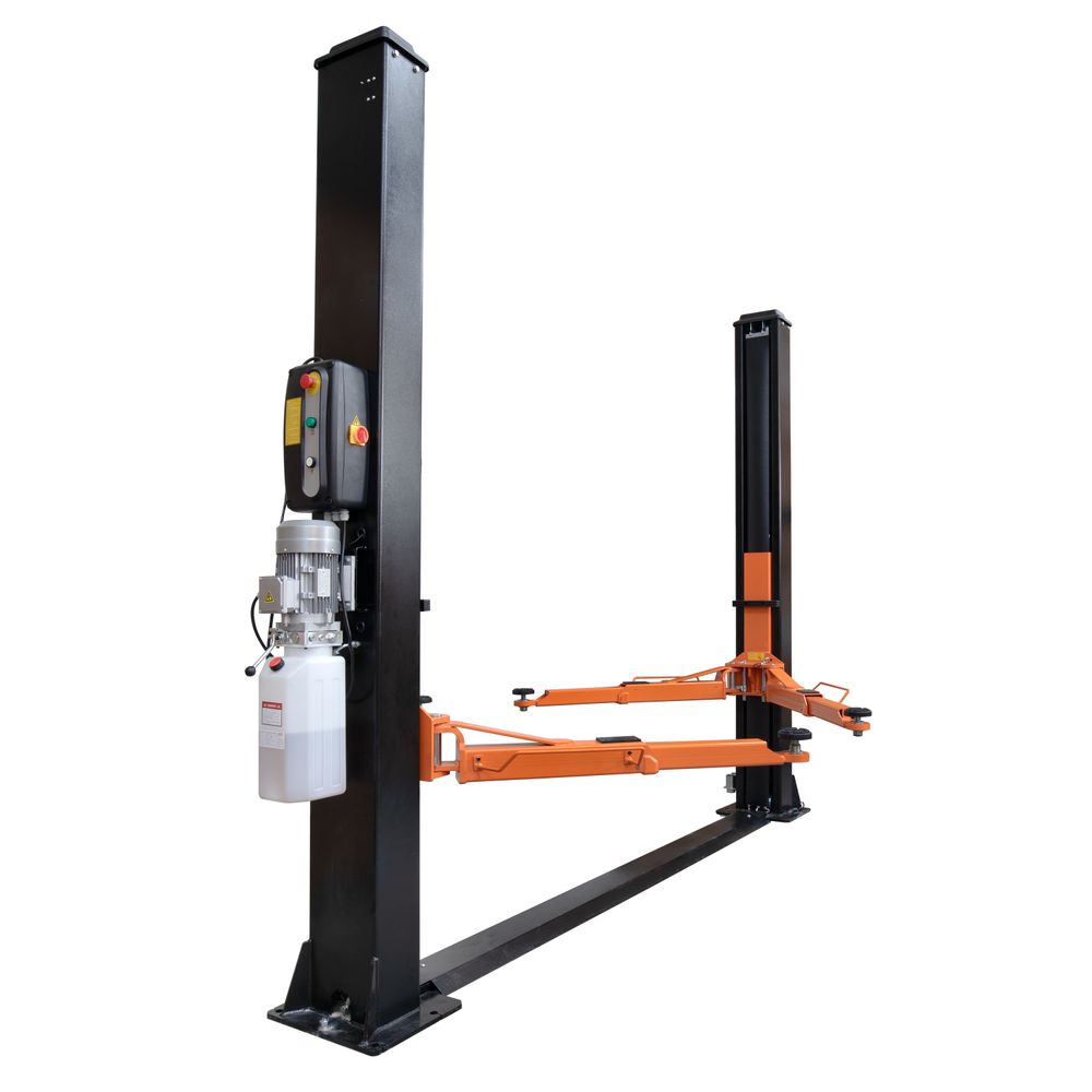 Elevator auto cu două coloane 4.2t, deblocare electrică a siguranței Elevator auto cu două coloane 4.2t, deblocare electrică a siguranței