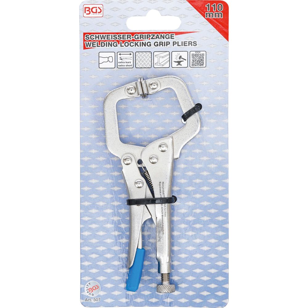 Schweißgripzange extra kurz, 130 mm Schweißgripzange extra kurz, 130 mm