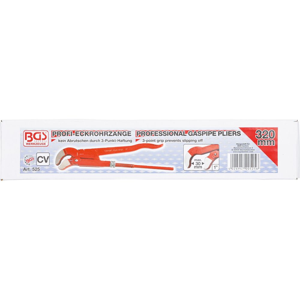 Rohrzange 1", 3-Punkt-Greiffläche Rohrzange 1", 3-Punkt-Greiffläche