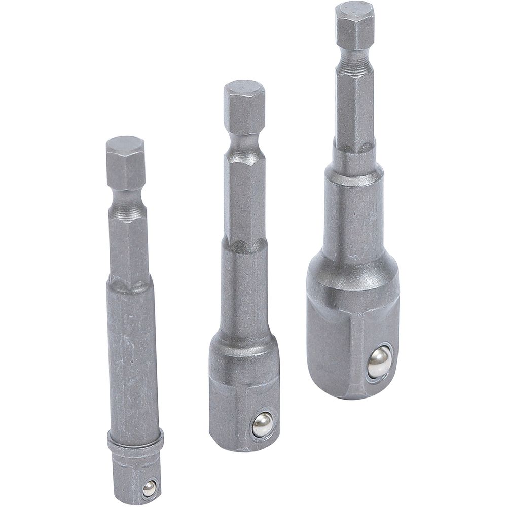 Electric Drill Adaptor Set, 6.3mm (1/4") Drive, 1/4", 3/8", 1/2", 3pcs Electric Drill Adaptor Set, 6.3mm (1/4") Drive, 1/4", 3/8", 1/2", 3pcs