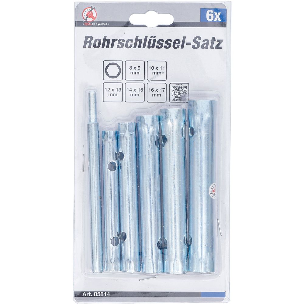 Csőkulcskészlet hajtóvassal, krómozott, 6db Csőkulcskészlet hajtóvassal, krómozott, 6db
