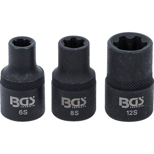 RIBE dugókulcs készlet, bordás profil M6S–M12S, 3db RIBE dugókulcs készlet, bordás profil M6S–M12S, 3db