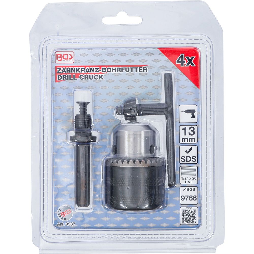 Drill Chuck Set, 13mm, with SDS Adaptor, 4pcs Drill Chuck Set, 13mm, with SDS Adaptor, 4pcs