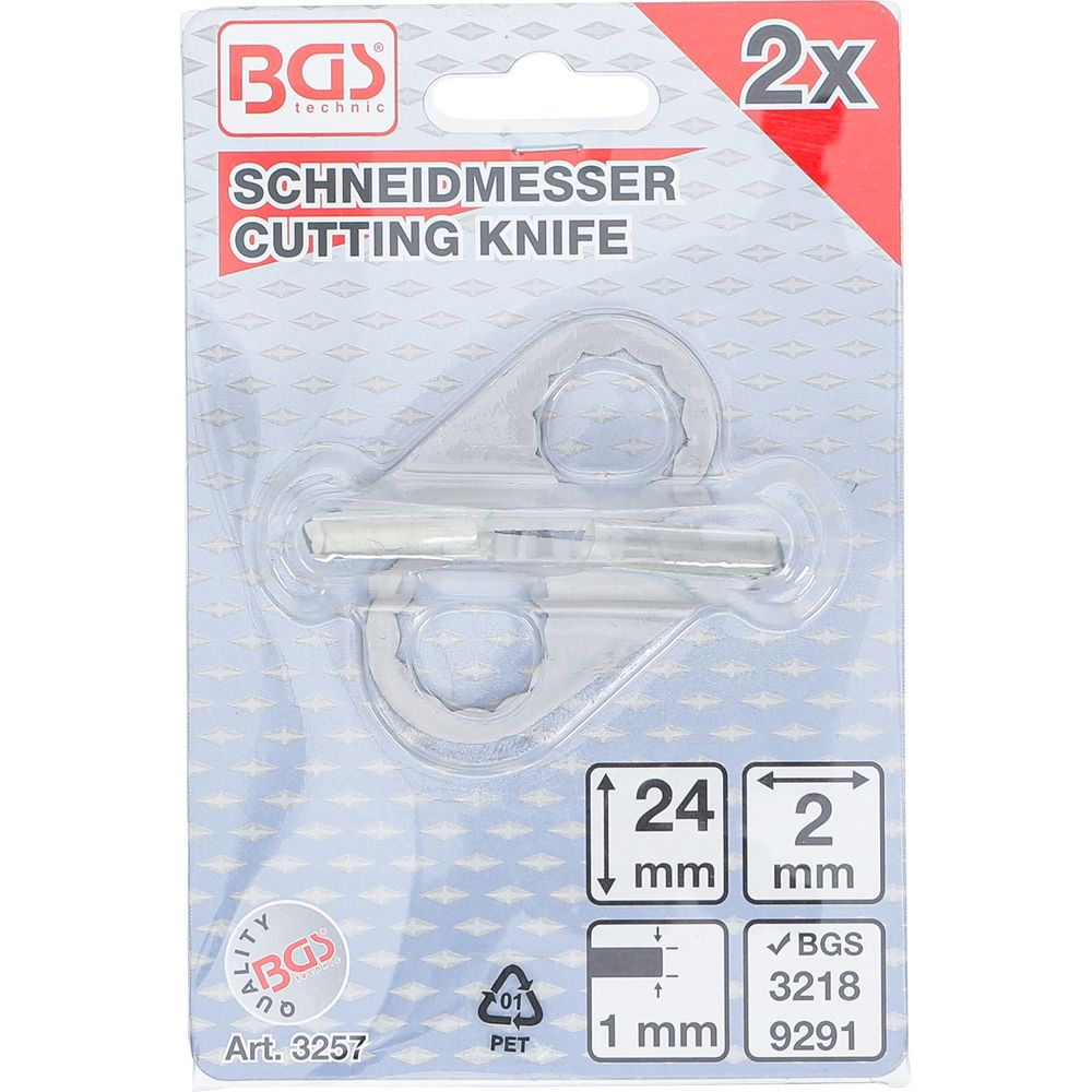 Félkör alakú vágókés, 2×24mm, BGS 3218 és 9291 készülékhez, 2db Félkör alakú vágókés, 2×24mm, BGS 3218 és 9291 készülékhez, 2db