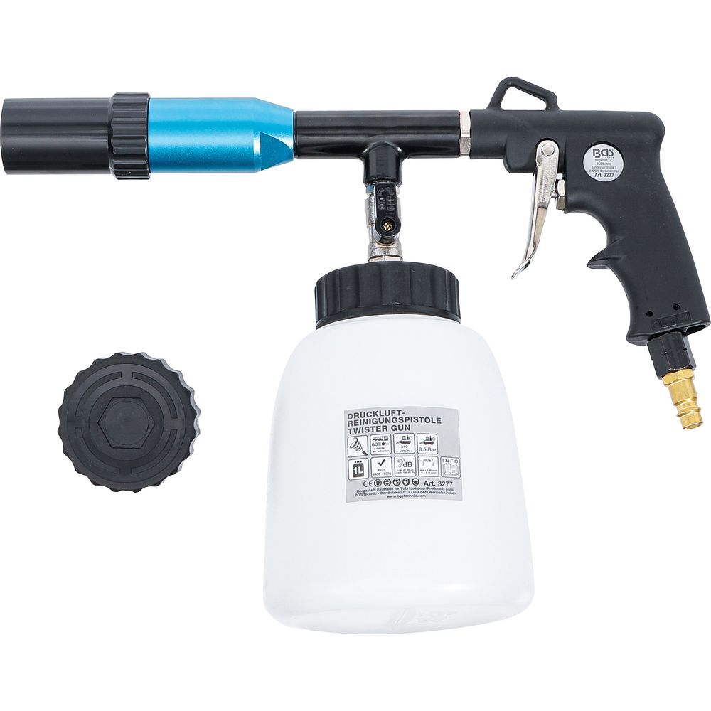 Twister Reinigungspistole mit integriertem Absperrventil Twister Reinigungspistole mit integriertem Absperrventil