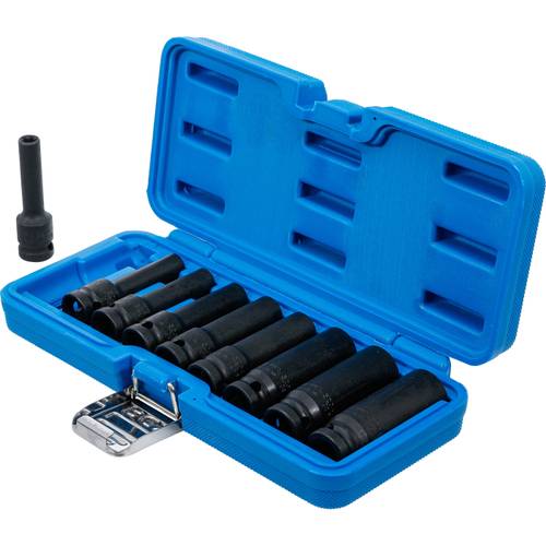 Schlagschrauber-Steckschlüsselsatz E-Profil tief, 1/2" Antrieb, E10–E24, 9-tlg. Schlagschrauber-Steckschlüsselsatz E-Profil tief, 1/2" Antrieb, E10–E24, 9-tlg.