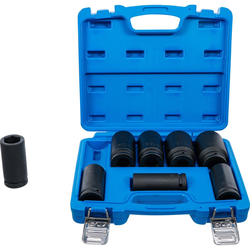 Extra deep impact socket set, 3/4" drive, 22–38mm, 8pcs Extra deep impact socket set, 3/4" drive, 22–38mm, 8pcs
