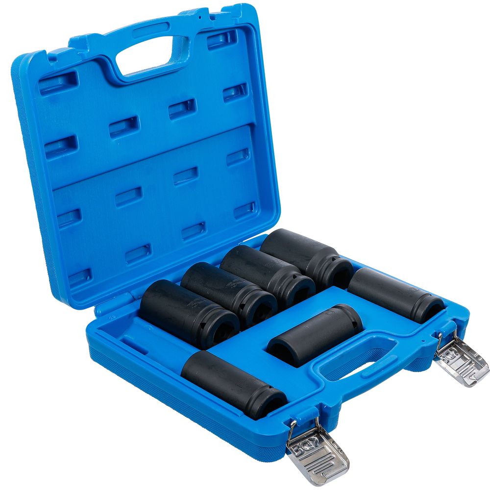Extra deep impact socket set, 3/4" drive, 22–38mm, 8pcs Extra deep impact socket set, 3/4" drive, 22–38mm, 8pcs