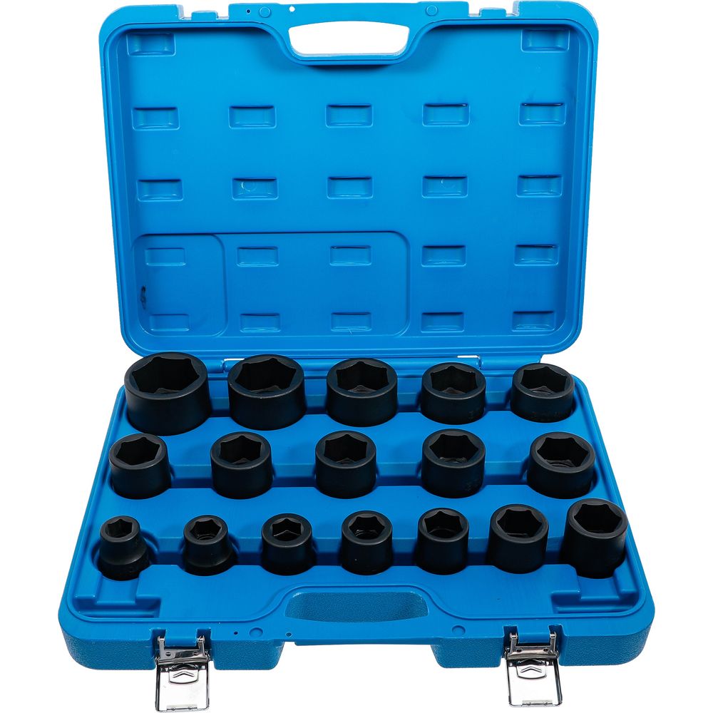 Impact socket set, 3/4" drive, 19–55mm, 17pcs Impact socket set, 3/4" drive, 19–55mm, 17pcs