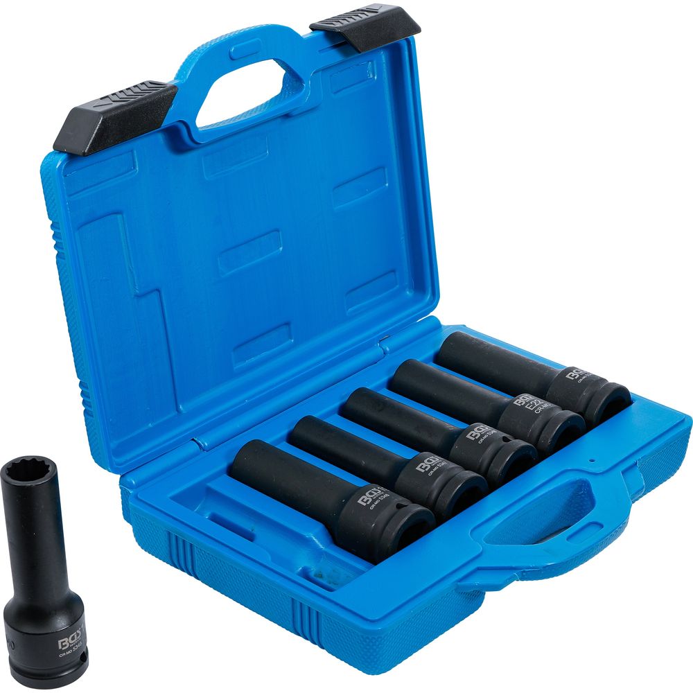 Impact socket set, E-type & 12-point, 3/4" drive, 6 pcs Impact socket set, E-type & 12-point, 3/4" drive, 6 pcs