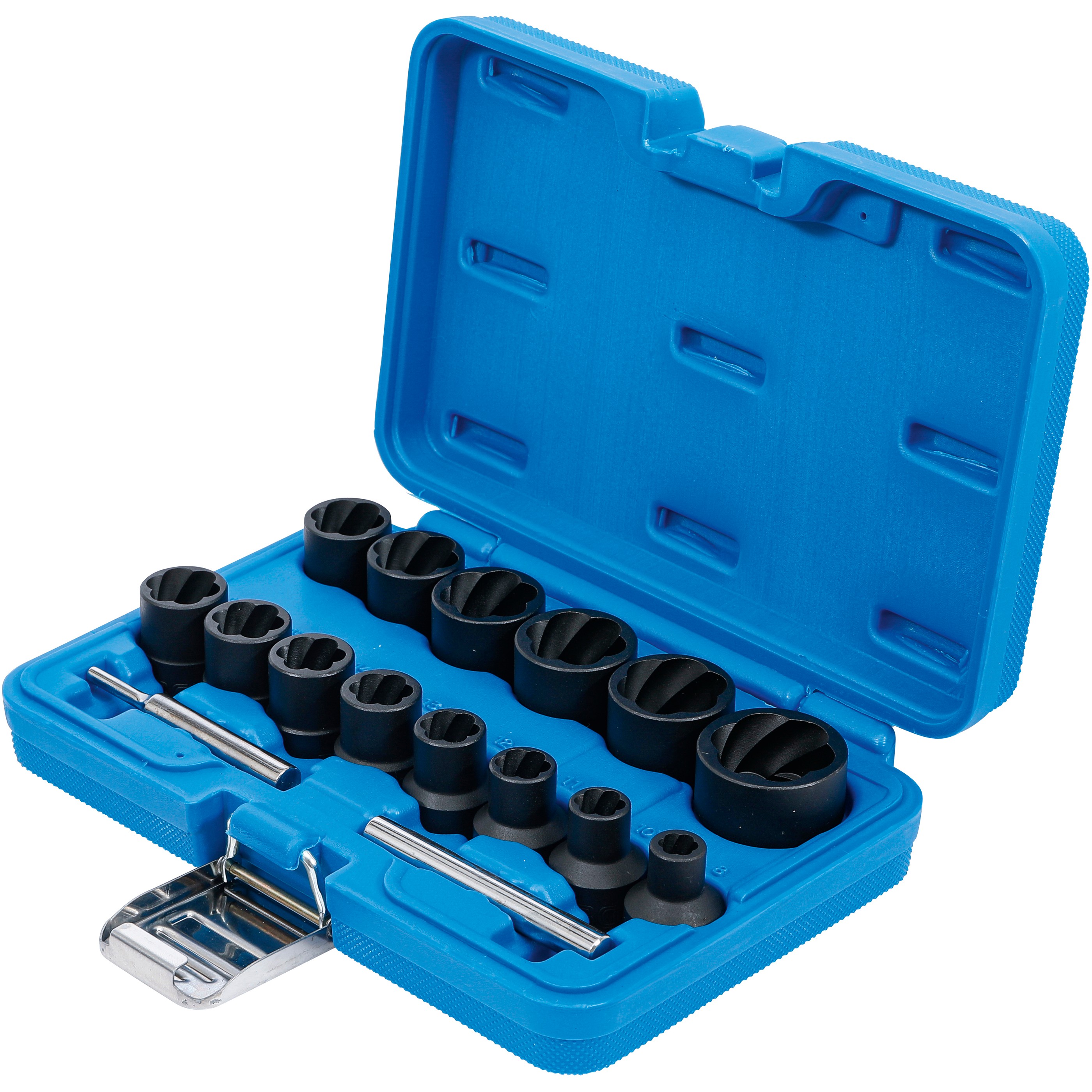 Sada špirálových hlavíc na poškodené skrutky, 1/2", 8–27mm, 16ks Sada špirálových hlavíc na poškodené skrutky, 1/2", 8–27mm, 16ks