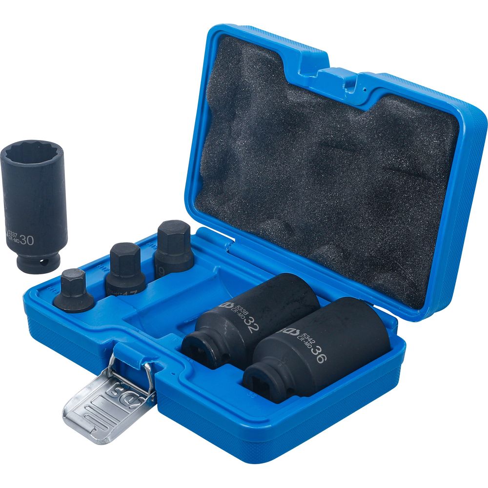 Drive shaft socket set, 1/2" drive, 6pcs Drive shaft socket set, 1/2" drive, 6pcs