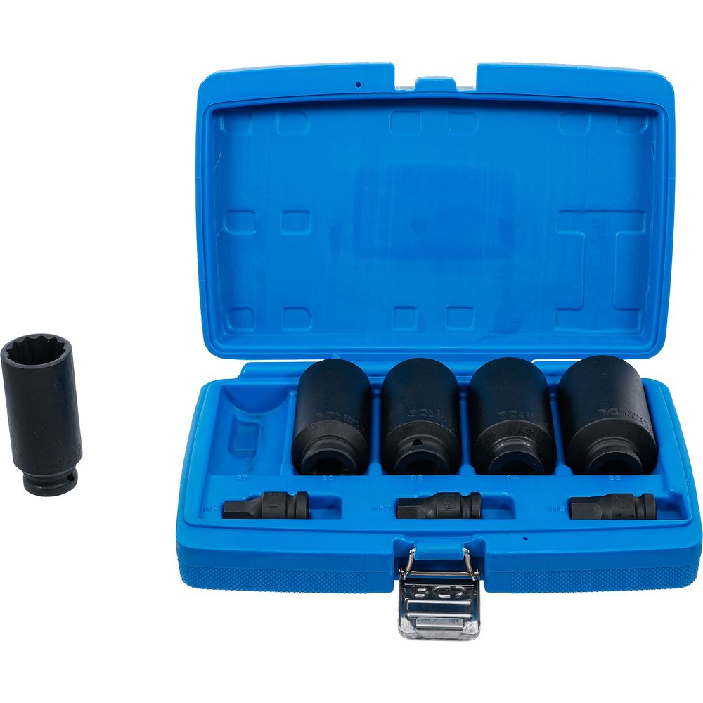Drive shaft socket set, 1/2" drive, 27–36mm, 8 pcs Drive shaft socket set, 1/2" drive, 27–36mm, 8 pcs