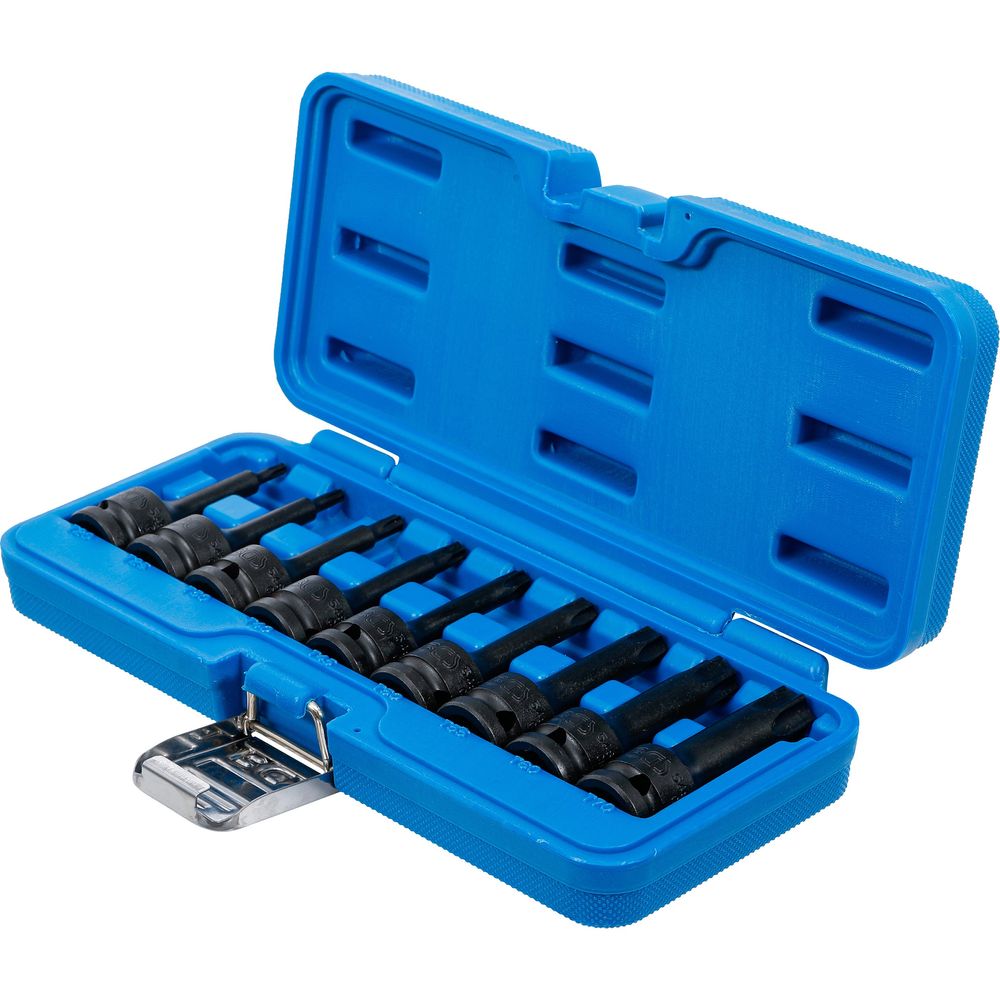 Impact bit socket set, 1/2" drive, T-Star (Torx) T20–T70, 9pcs Impact bit socket set, 1/2" drive, T-Star (Torx) T20–T70, 9pcs