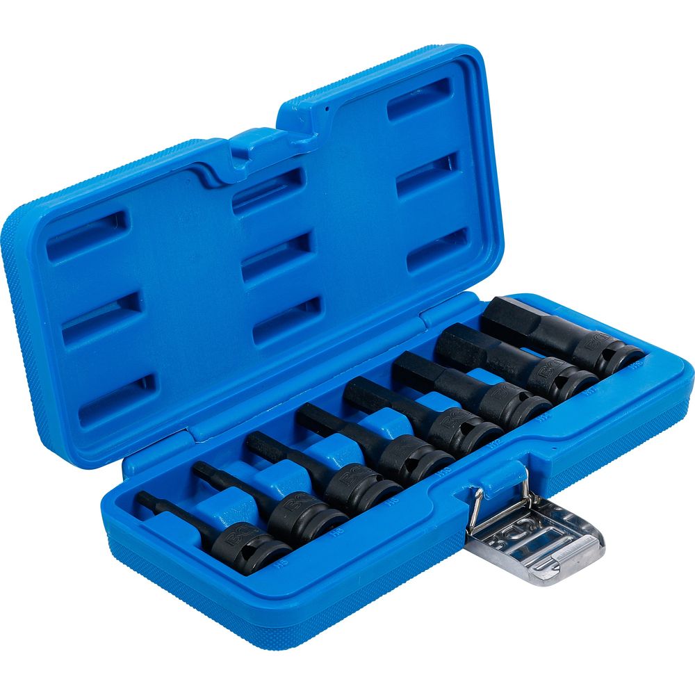Ütvecsavarozó bitdugókulcs készlet, 1/2", belső hatlap 5–19mm, 8db Ütvecsavarozó bitdugókulcs készlet, 1/2", belső hatlap 5–19mm, 8db