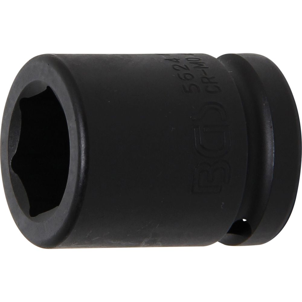 Impact socket, hexagon, 3/4" drive, 24mm Impact socket, hexagon, 3/4" drive, 24mm