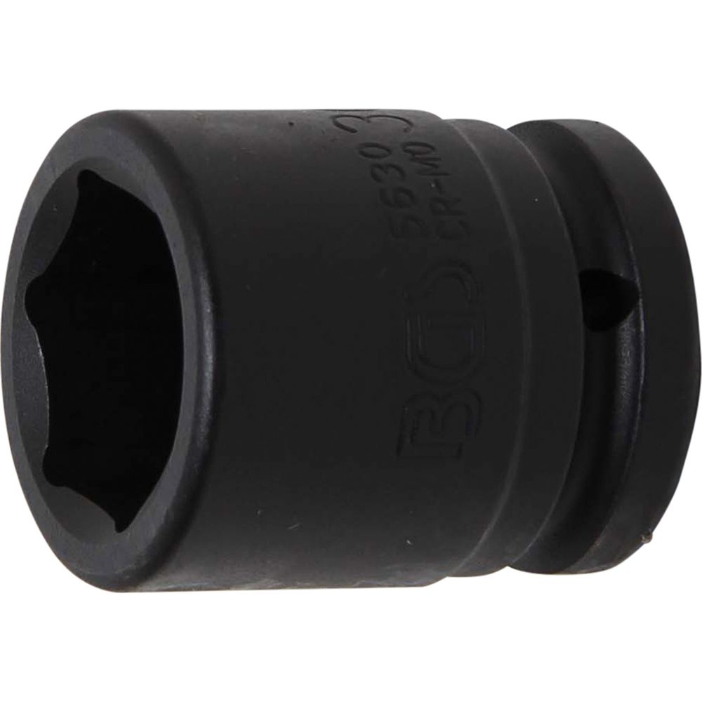 Impact socket, hexagon, 3/4" drive, 30mm Impact socket, hexagon, 3/4" drive, 30mm
