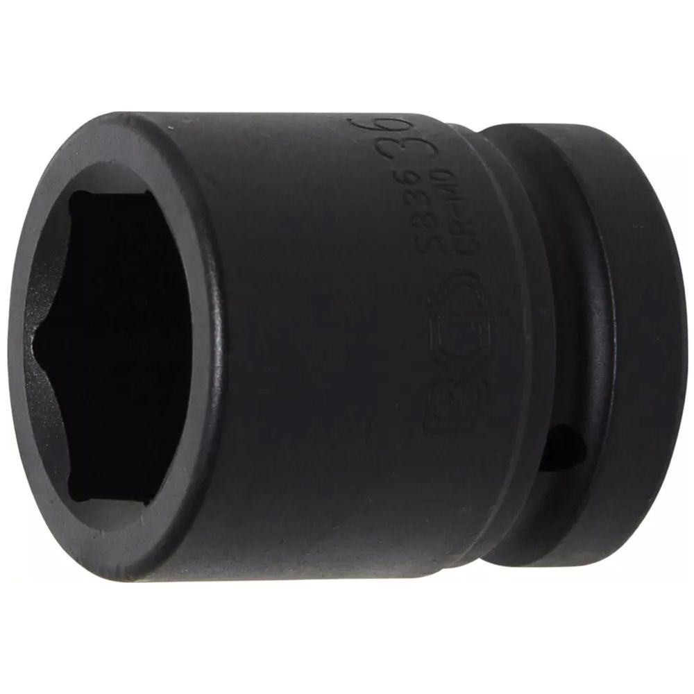 Impact socket, hexagon, 1" drive, 36mm Impact socket, hexagon, 1" drive, 36mm