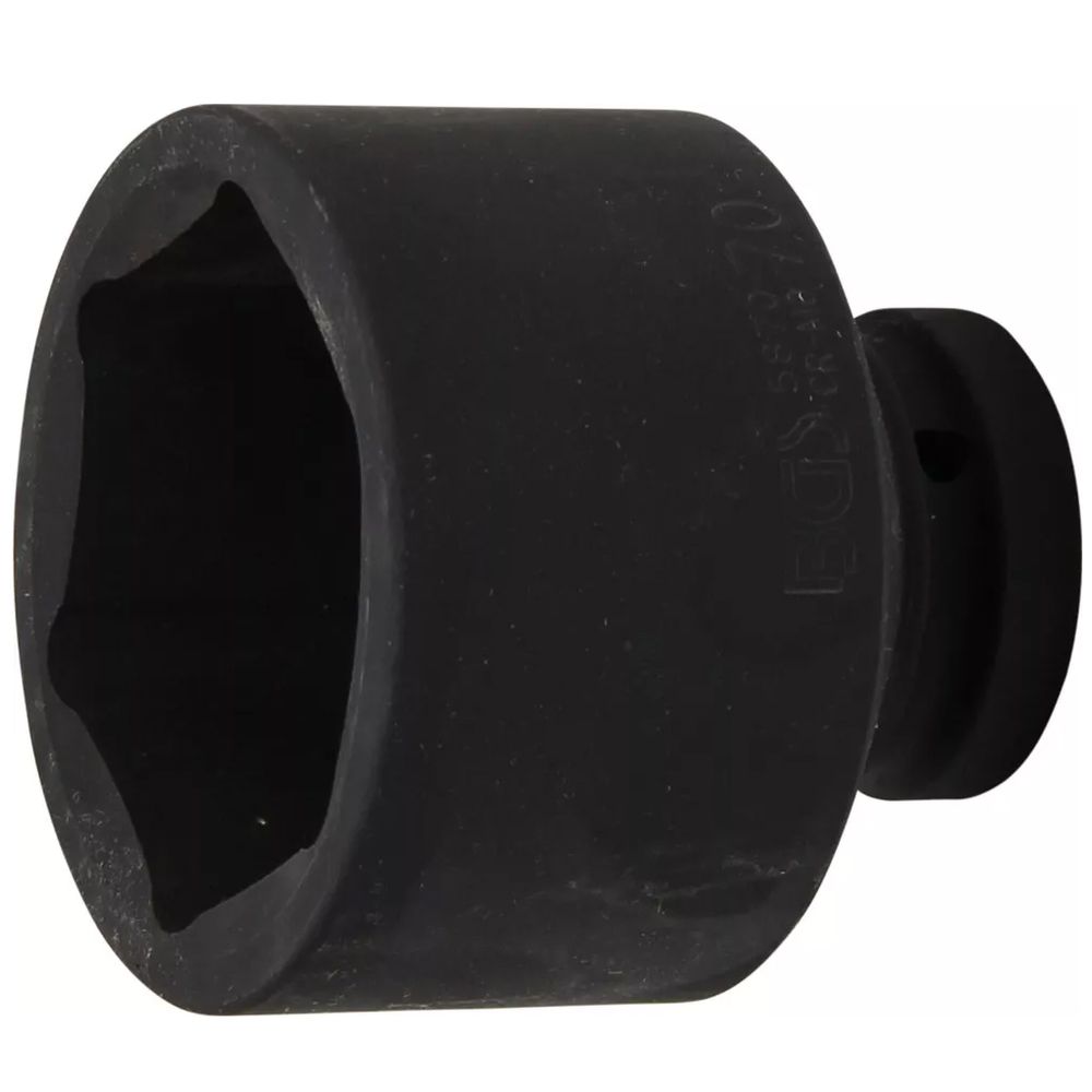 Impact socket, hexagon, 1" drive, 70mm Impact socket, hexagon, 1" drive, 70mm