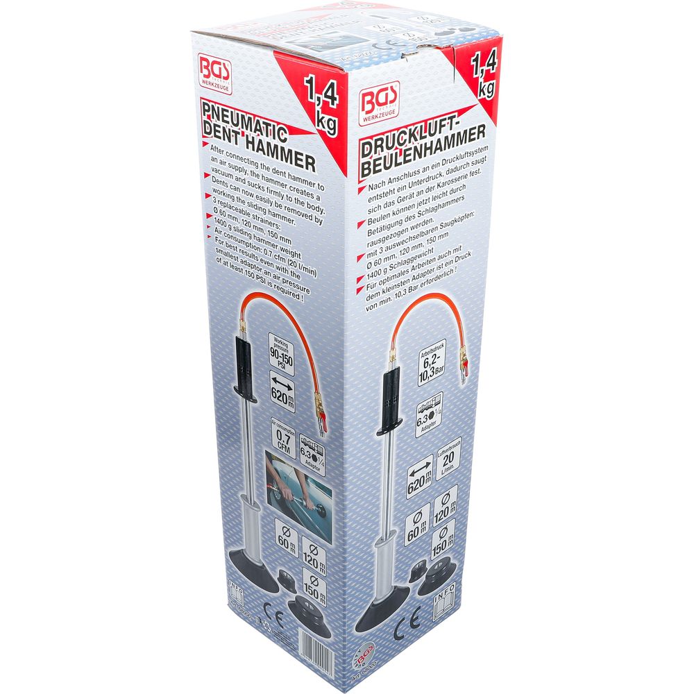 Pneumatic dent hammer, 1.4 kg Pneumatic dent hammer, 1.4 kg