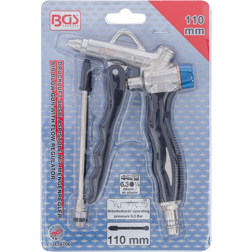 Druckluftpistole mit Durchflussregler Druckluftpistole mit Durchflussregler