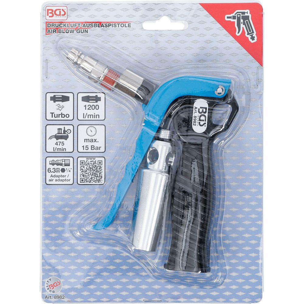 Air blow gun with Venturi nozzle Air blow gun with Venturi nozzle