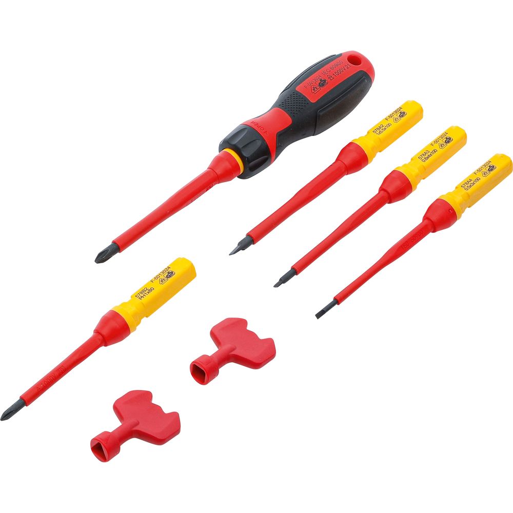 VDE screwdriver set with interchangeable heads, 8pcs VDE screwdriver set with interchangeable heads, 8pcs