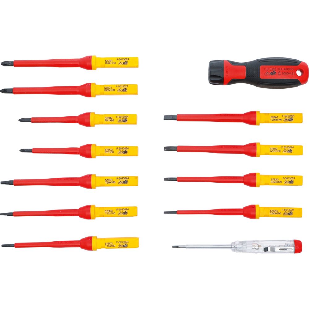 VDE screwdriver set with interchangeable heads, 13pcs VDE screwdriver set with interchangeable heads, 13pcs